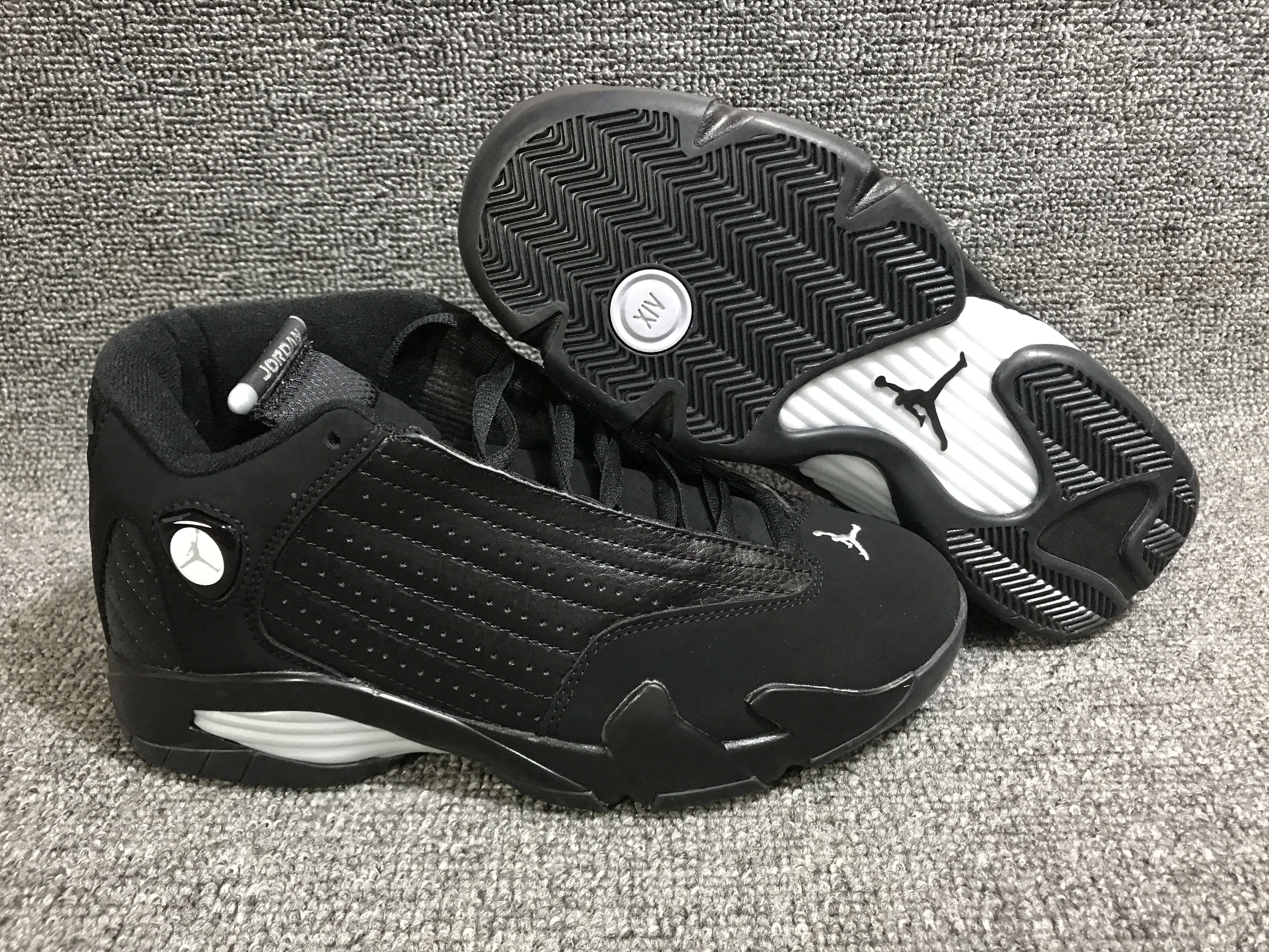 New Air Jordan 14 Black White Shoes